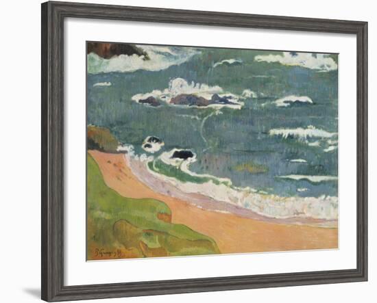 Beach at Le Pouldu, 1889-Paul Gauguin-Framed Giclee Print