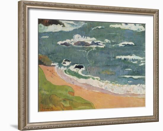 Beach at Le Pouldu, 1889-Paul Gauguin-Framed Giclee Print