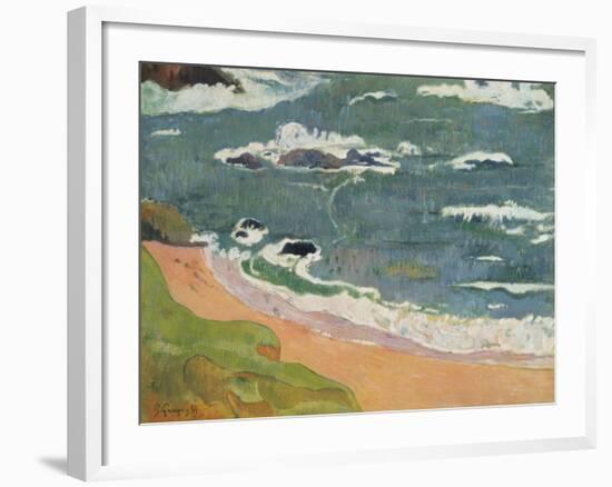 Beach at Le Pouldu, 1889-Paul Gauguin-Framed Giclee Print