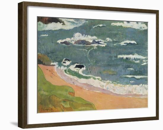 Beach at Le Pouldu, 1889-Paul Gauguin-Framed Giclee Print