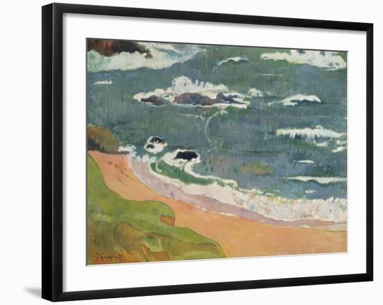 Beach at Le Pouldu, 1889-Paul Gauguin-Framed Giclee Print