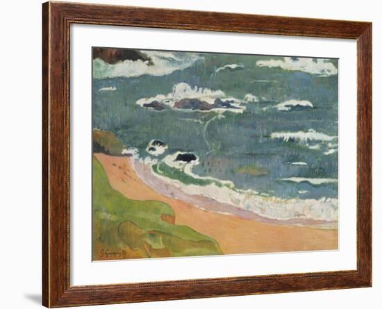 Beach at Le Pouldu, 1889-Paul Gauguin-Framed Giclee Print