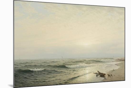 Beach at Long Branch: Sunrise, 1872 (Oil on Canvas)-William Trost Richards-Mounted Giclee Print