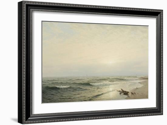 Beach at Long Branch: Sunrise, 1872 (Oil on Canvas)-William Trost Richards-Framed Giclee Print
