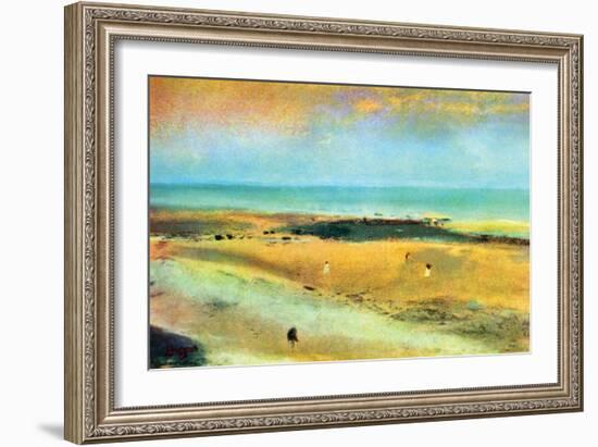 Beach at Low Tide-Edgar Degas-Framed Art Print