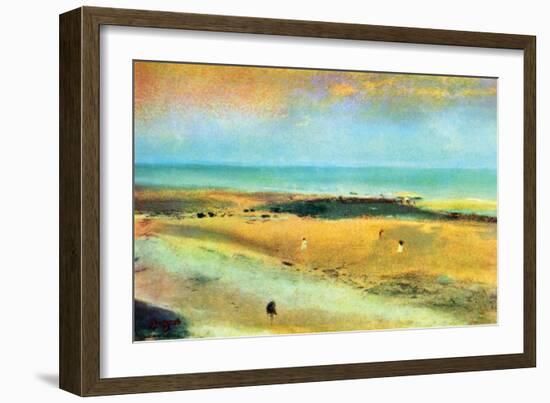 Beach at Low Tide-Edgar Degas-Framed Art Print