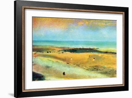 Beach at Low Tide-Edgar Degas-Framed Art Print