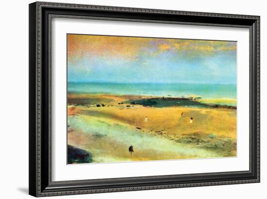 Beach at Low Tide-Edgar Degas-Framed Art Print