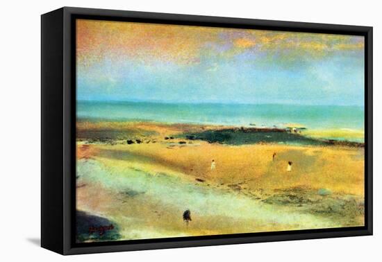 Beach at Low Tide-Edgar Degas-Framed Stretched Canvas