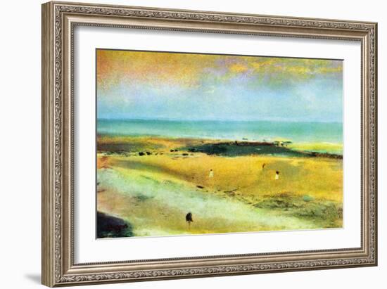 Beach At Low Tide-Edgar Degas-Framed Art Print