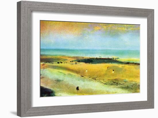 Beach At Low Tide-Edgar Degas-Framed Art Print