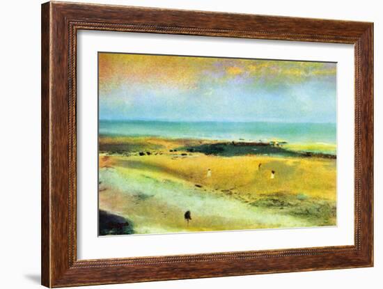 Beach At Low Tide-Edgar Degas-Framed Art Print