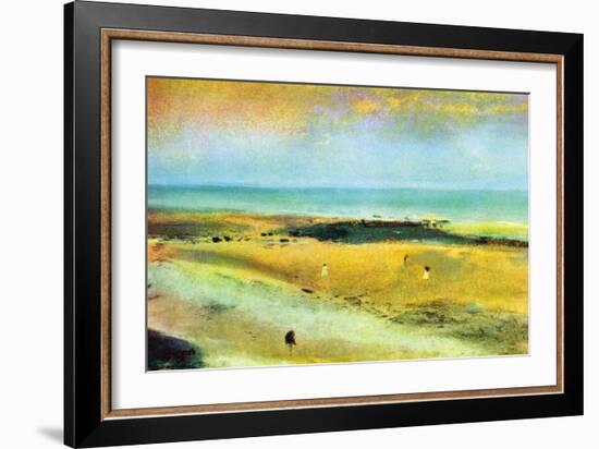 Beach At Low Tide-Edgar Degas-Framed Art Print