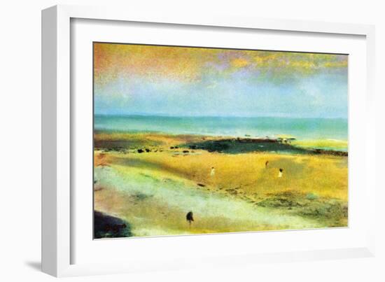 Beach At Low Tide-Edgar Degas-Framed Art Print