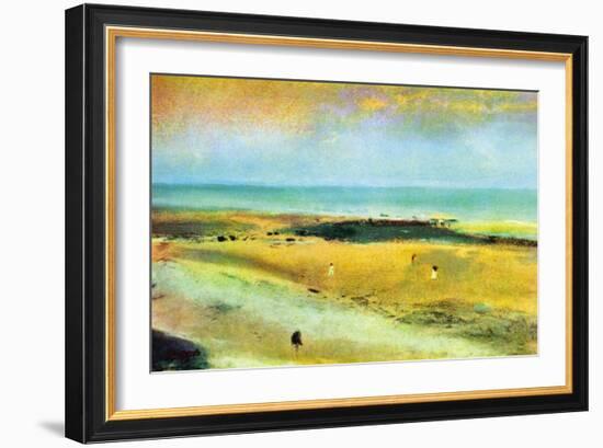 Beach At Low Tide-Edgar Degas-Framed Art Print