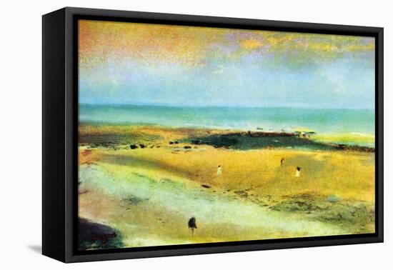 Beach At Low Tide-Edgar Degas-Framed Stretched Canvas