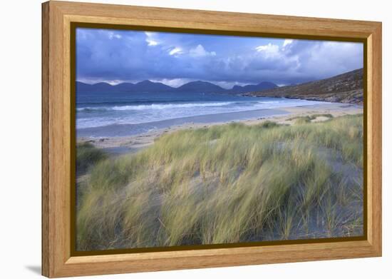 Beach at Luskentyre with Dune Grasses Blowing-Lee Frost-Framed Premier Image Canvas