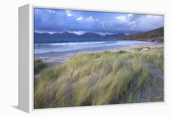 Beach at Luskentyre with Dune Grasses Blowing-Lee Frost-Framed Premier Image Canvas