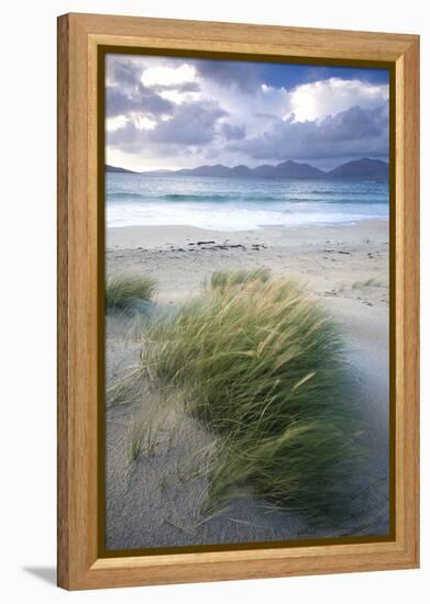 Beach at Luskentyre with Dune Grasses Blowing-Lee Frost-Framed Premier Image Canvas