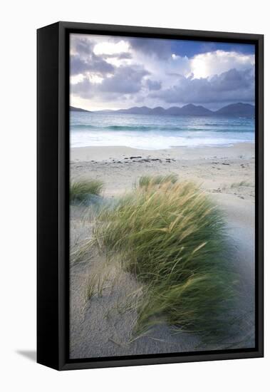 Beach at Luskentyre with Dune Grasses Blowing-Lee Frost-Framed Premier Image Canvas