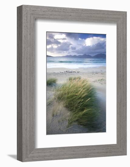 Beach at Luskentyre with Dune Grasses Blowing-Lee Frost-Framed Photographic Print