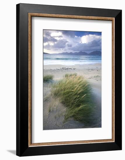 Beach at Luskentyre with Dune Grasses Blowing-Lee Frost-Framed Photographic Print