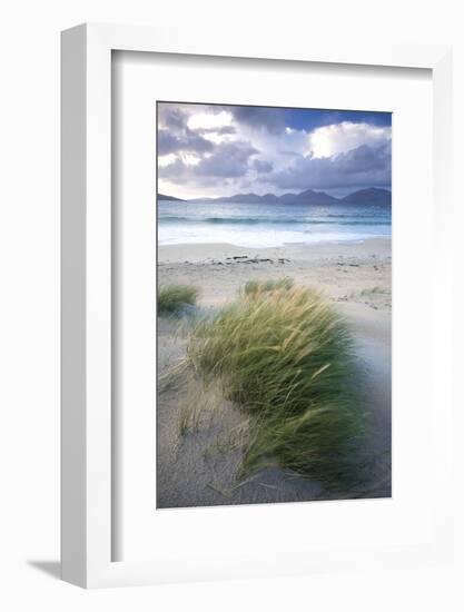 Beach at Luskentyre with Dune Grasses Blowing-Lee Frost-Framed Photographic Print