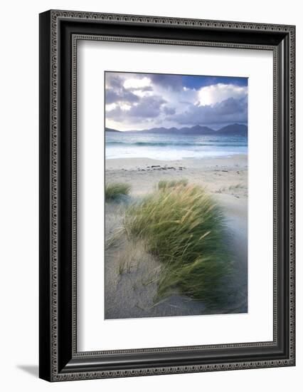 Beach at Luskentyre with Dune Grasses Blowing-Lee Frost-Framed Photographic Print