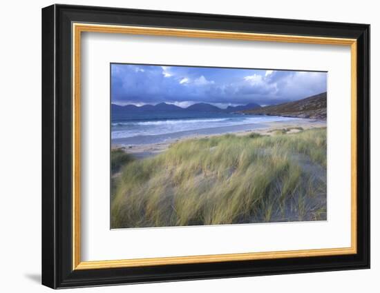 Beach at Luskentyre with Dune Grasses Blowing-Lee Frost-Framed Photographic Print