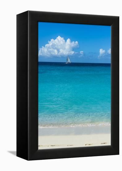 Beach at Maho Bay, Sint Maarten, West Indies, Caribbean, Central America-Michael Runkel-Framed Premier Image Canvas