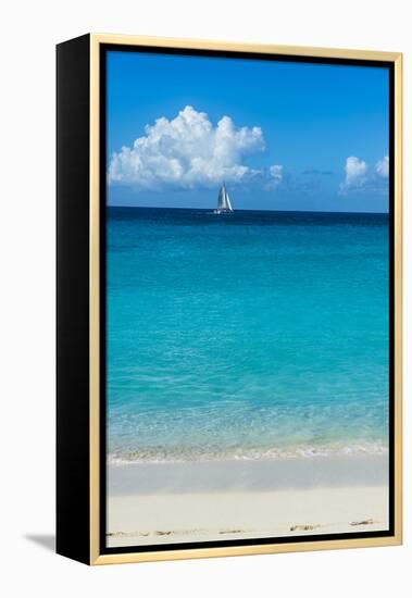 Beach at Maho Bay, Sint Maarten, West Indies, Caribbean, Central America-Michael Runkel-Framed Premier Image Canvas