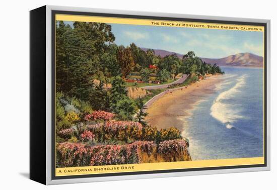 Beach at Montecito, Santa Barbara, California-null-Framed Stretched Canvas