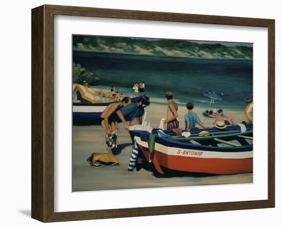 Beach at Nerja-Dale Kennington-Framed Giclee Print