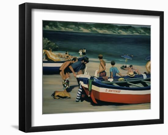 Beach at Nerja-Dale Kennington-Framed Giclee Print