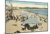 Beach at Newport, Rhode Island-null-Mounted Art Print