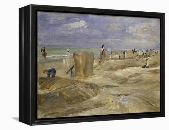 Beach at Noordwijk-Max Liebermann-Framed Premier Image Canvas