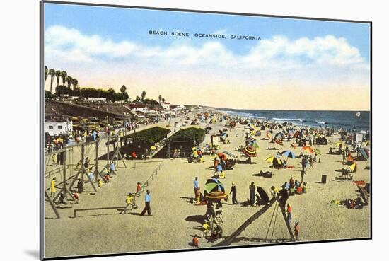 Beach at Oceanside, California-null-Mounted Art Print