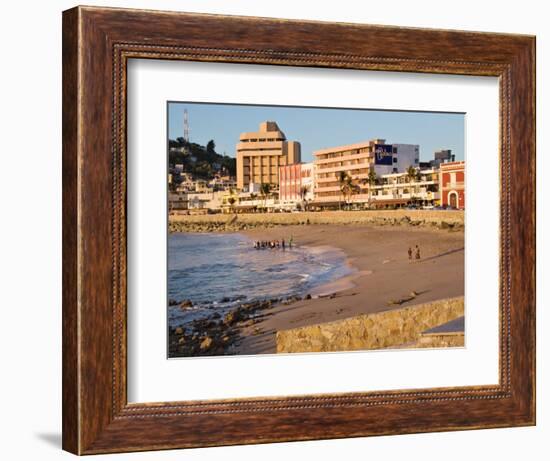 Beach at Olas Altas in Late Afternoon, Mazatlan, Mexico-Charles Sleicher-Framed Photographic Print