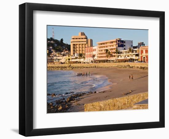 Beach at Olas Altas in Late Afternoon, Mazatlan, Mexico-Charles Sleicher-Framed Photographic Print