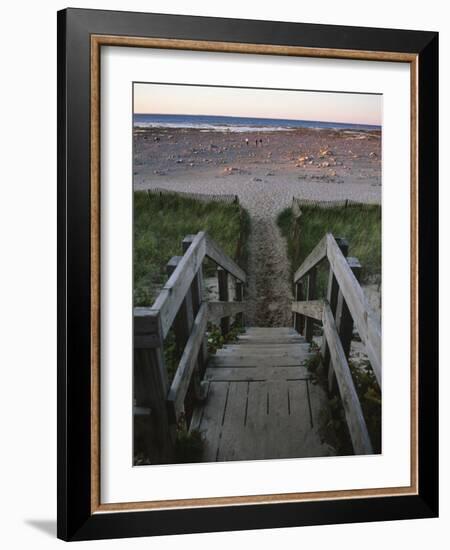 Beach at Old Mission Lighthouse, Michigan, USA-Michael Snell-Framed Photographic Print