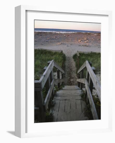 Beach at Old Mission Lighthouse, Michigan, USA-Michael Snell-Framed Photographic Print