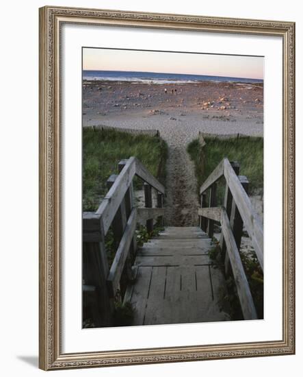 Beach at Old Mission Lighthouse, Michigan, USA-Michael Snell-Framed Photographic Print