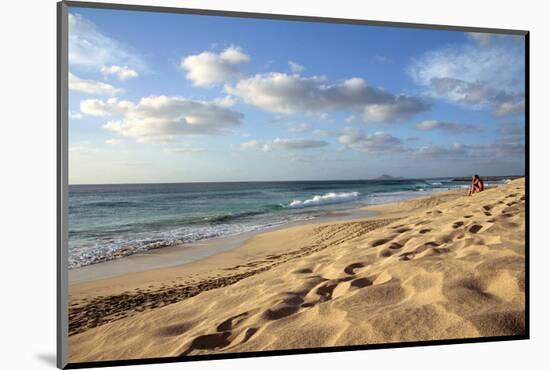 Beach at Ponta do Sino near Santa Maria, Island of Sal, Cape Verde-null-Mounted Art Print