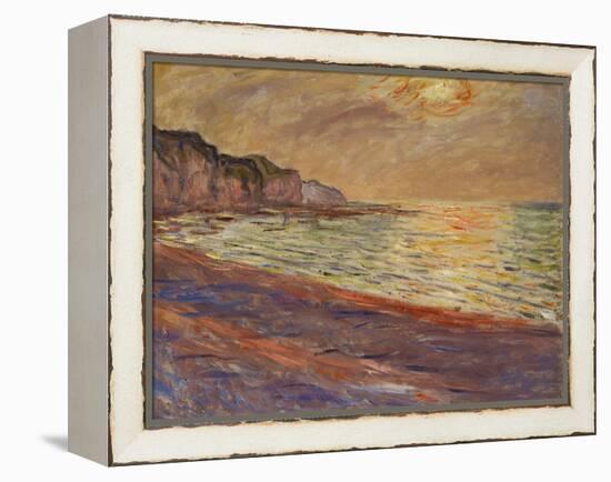 Beach at Pourville, Sunset, 1882-Claude Monet-Framed Premier Image Canvas