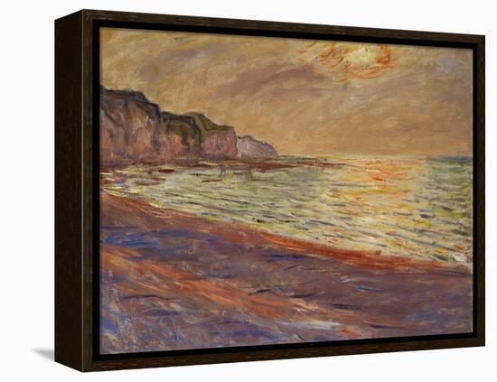 Beach at Pourville, Sunset, 1882-Claude Monet-Framed Premier Image Canvas