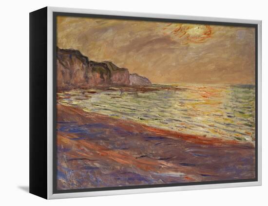 Beach at Pourville, Sunset, 1882-Claude Monet-Framed Premier Image Canvas