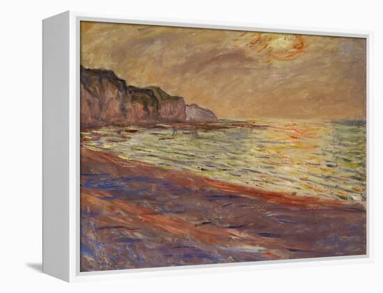 Beach at Pourville, Sunset, 1882-Claude Monet-Framed Premier Image Canvas