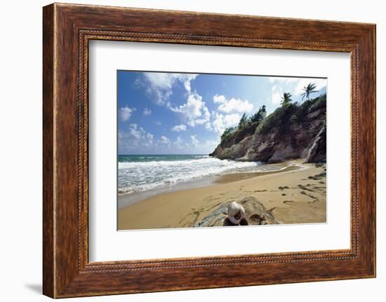 Beach At Punta Tuna, Puerto Rico-George Oze-Framed Photographic Print