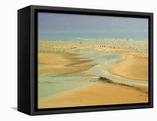 Beach at Resort of Barneville Carteret, Cote De Nacre, Cotentin Peninsula, Manche, Normandy, France-David Hughes-Framed Premier Image Canvas