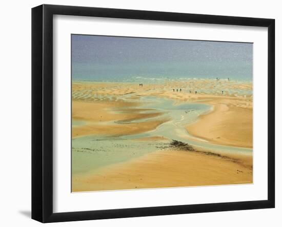 Beach at Resort of Barneville Carteret, Cote De Nacre, Cotentin Peninsula, Manche, Normandy, France-David Hughes-Framed Photographic Print